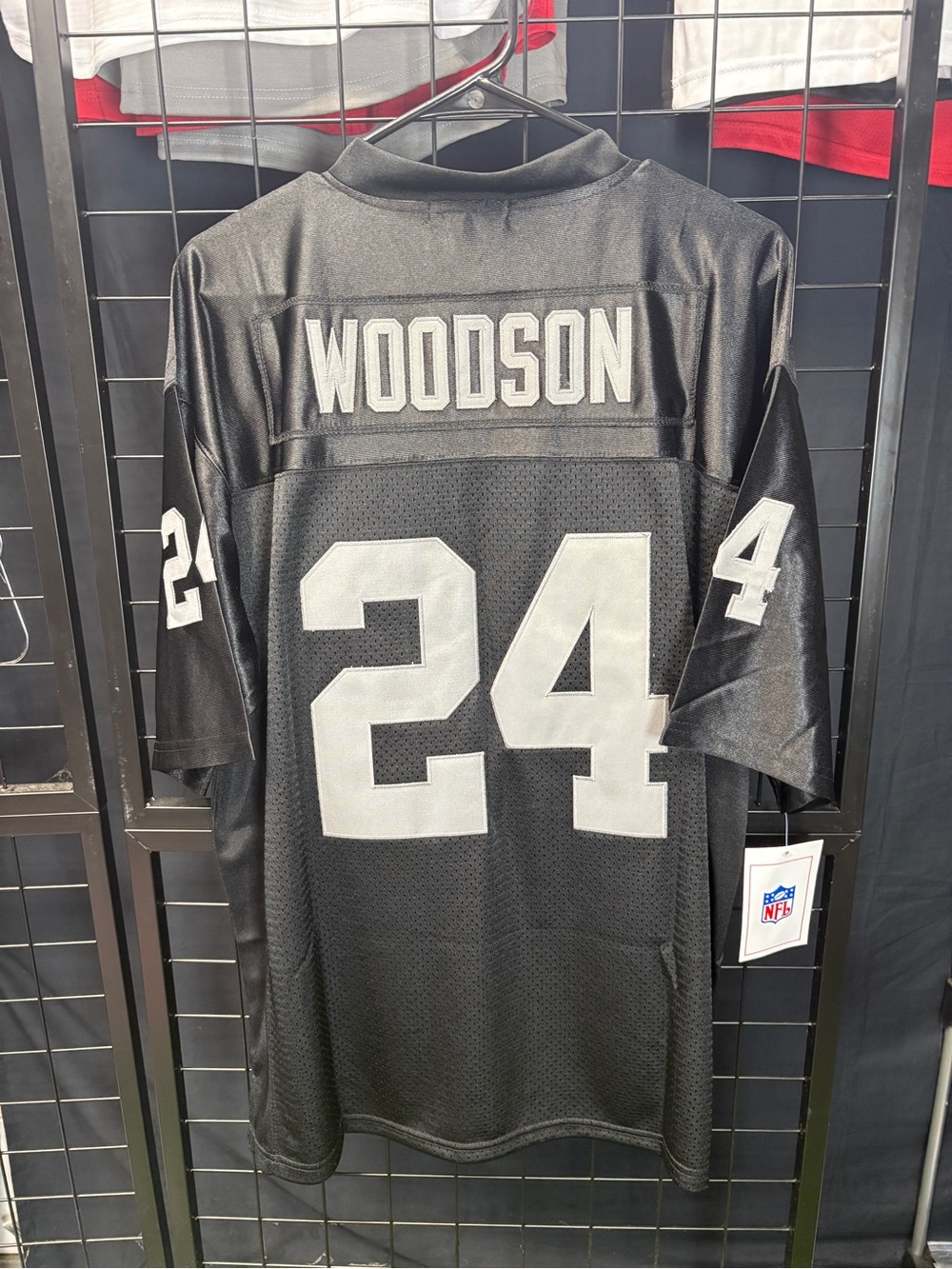 Black 'Woodson 24' Men's Football Jersey